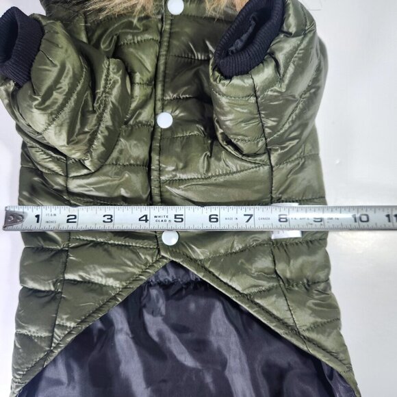 Dog Jacket Size XL Lined Winter Pet Coat Soft Fur Hooded Small Dog Puppy Jacket - Picture 9 of 12